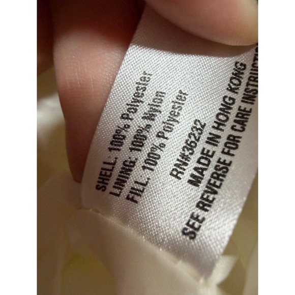 Gallery White Quilted Puffer Style Lightweight Jacket Rose Print Size medium - Picture 6 of 6